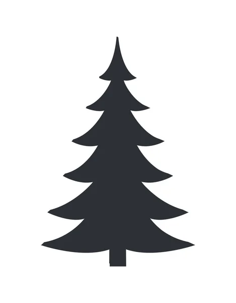 Árbol de Navidad Negro silueta Vector icono — Archivo Imágenes Vectoriales