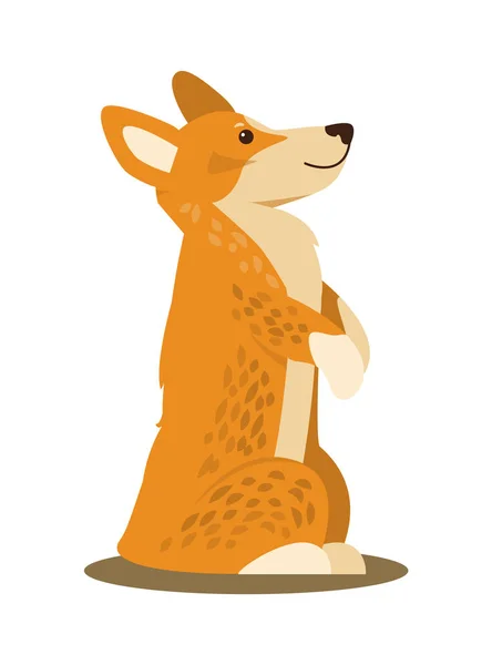 Pies, stojąc na łapy, plakat ilustracja wektorowa — Wektor stockowy