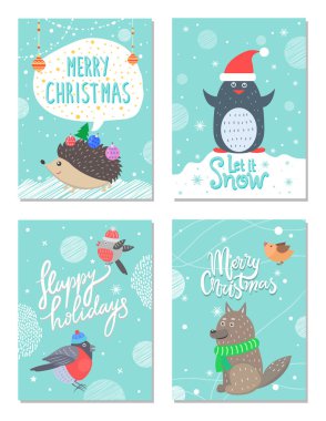 Merry Christmas mutlu tatil vektör çizim