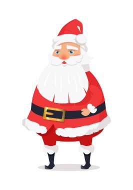 Noel Baba beyaz arka plan üzerinde duran izole