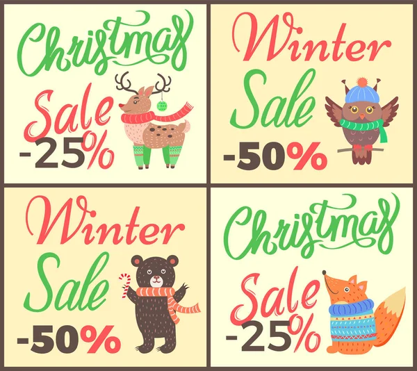 Christmas Sale -25 Collection Vector Illustration — Stock Vector