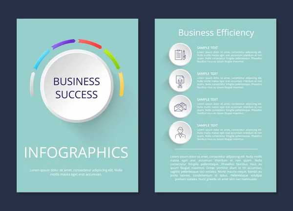 비즈니스 성공 Infographic 벡터 일러스트 레이 션 — 스톡 벡터