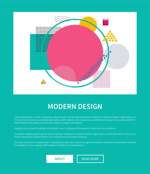 Modern Design of Mockup of Corporate Web Page — Stock Vector