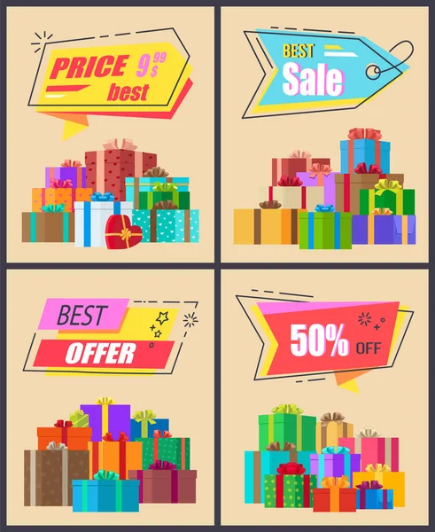 Best Price Sale and Offer Vector Illustration — Stock Vector