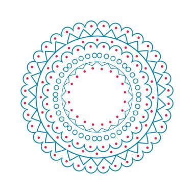 Vektör çizim üzerinde Noel desen daire