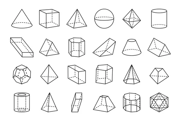 Geometrik şekiller vektör çizim topluluğu — Stok Vektör