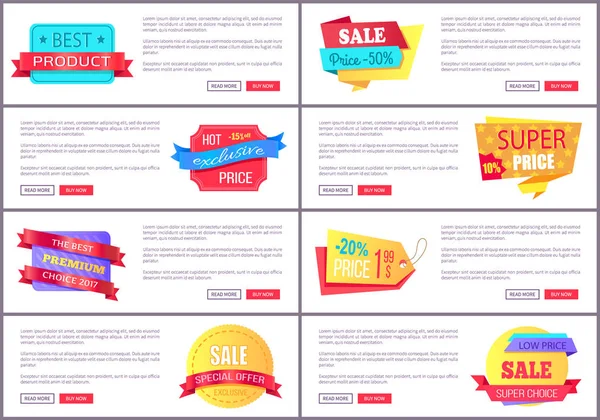 Mejor producto Hot Exclusive Low Best Web Posters — Vector de stock