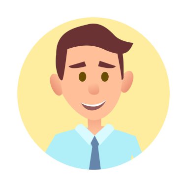 Çocuk Avatar üzerinde beyaz izole yuvarlak Web düğmesi