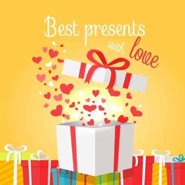 En iyi aşk Sarı zemin üzerine sunar.