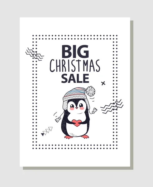 Ilustracja wektorowa promocji sprzedaży wielki Boże Narodzenie — Wektor stockowy
