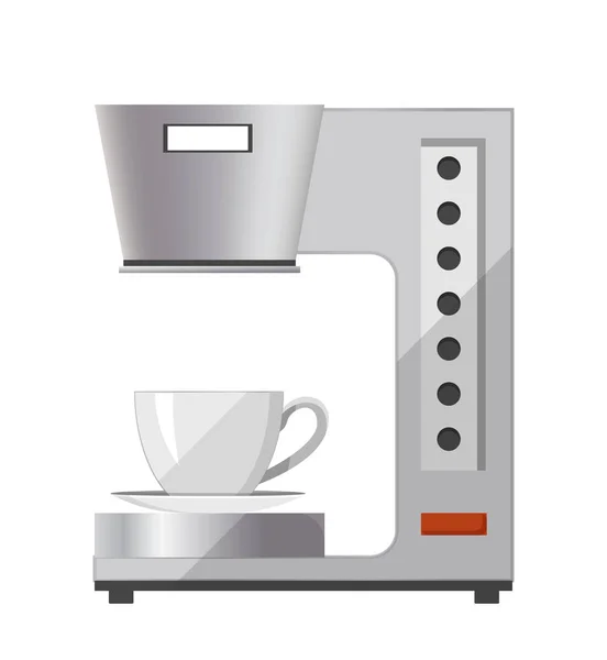 Kaffeemaschine mit Kappensymbol Vektor Illustration — Stockvektor