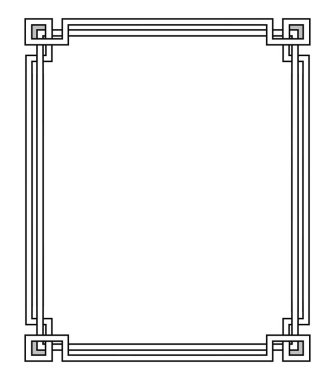 İzometrik geometrik çerçeve vektör çizim