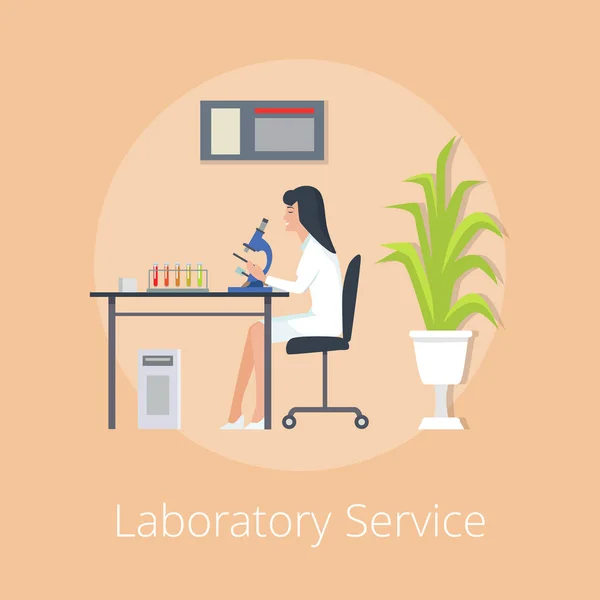 Service de laboratoire Orange sur illustration vectorielle — Image vectorielle