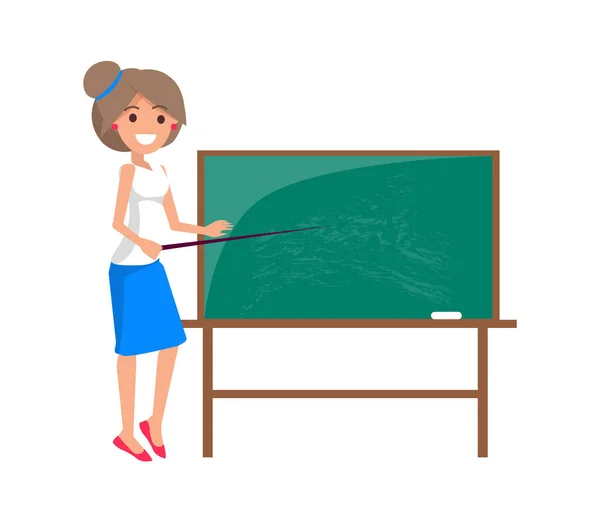 Lärare på Blackboard isolerade Illustration — Stock vektor