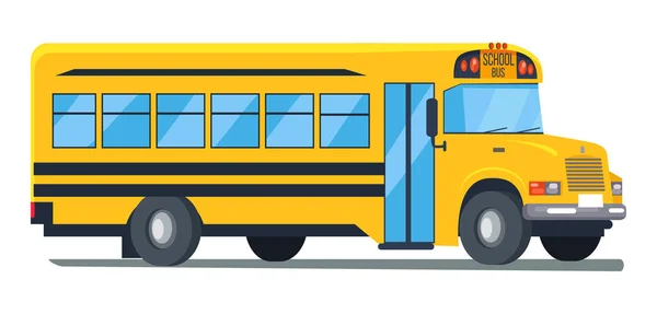 Icona dello scuolabus isolato Illustrazione su bianco — Vettoriale Stock