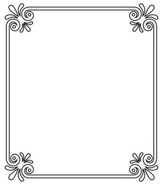 Vintage çerçeve süs dekor eleman köşesi