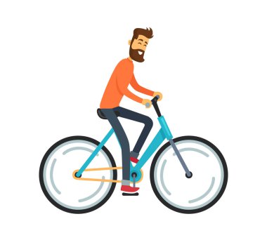 Bisiklet simge vektör çizim kişini