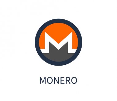 Monero Cryptocurrency simge vektör çizim