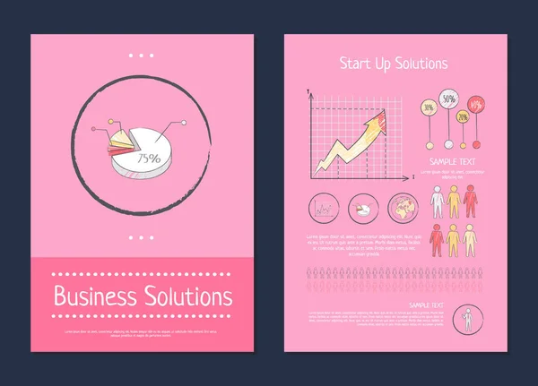 Business und Start-up-Lösung Vektor Illustration — Stockvektor