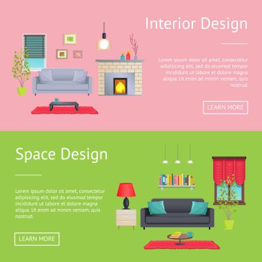 İç ve alanı tasarlamak vektör