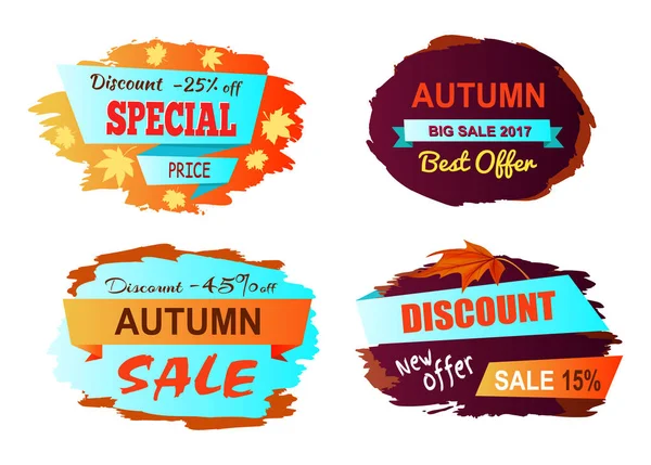 Automne Grande vente Meilleure offre Illustration vectorielle — Image vectorielle