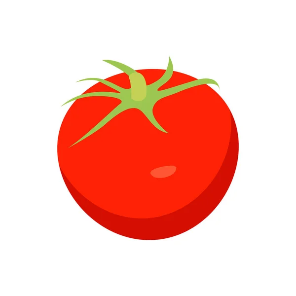 Leuchtend rote Tomaten Nahaufnahme Karte Vektor Illustration — Stockvektor