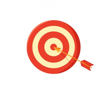 Hedef tahtası ve ok Poster vektör çizim