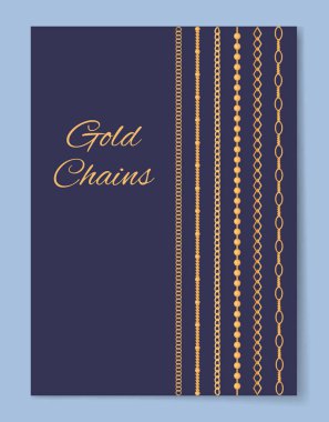 Posteri lüks pahalı altın zincirleri