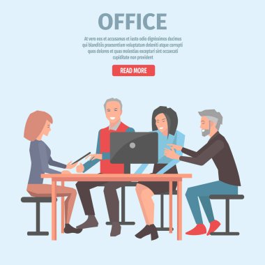 Office çizim tartışmada işçi proje