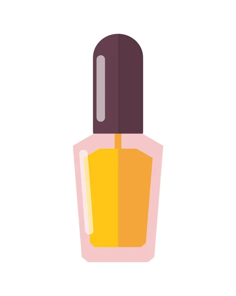 Bright Yellow Nail Polish in Glass Glossy Bottle — Stock Vector