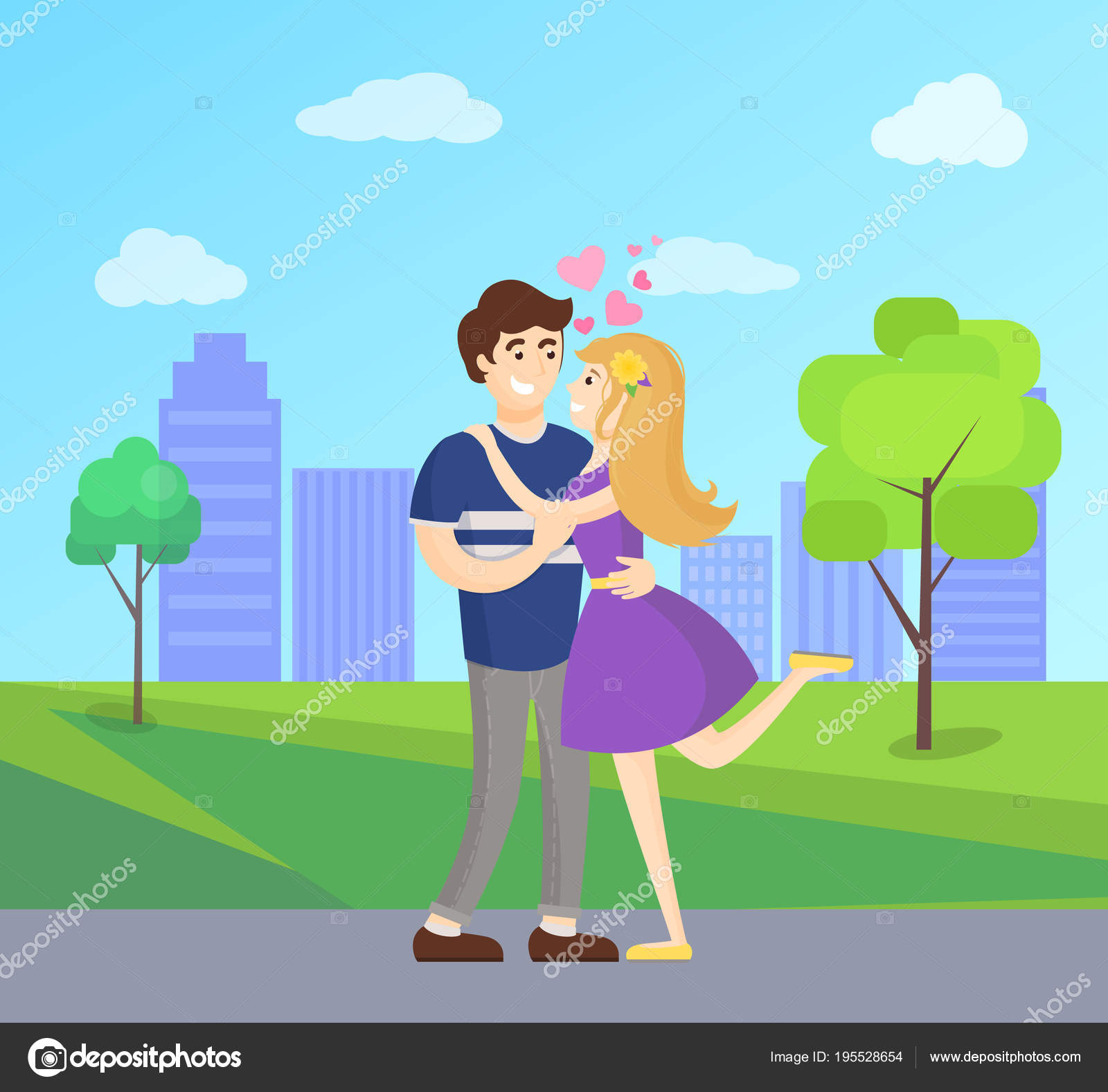 男孩和女孩拥抱与心脏显示爱图库矢量图©robuart 195528654, image size:1600x1577