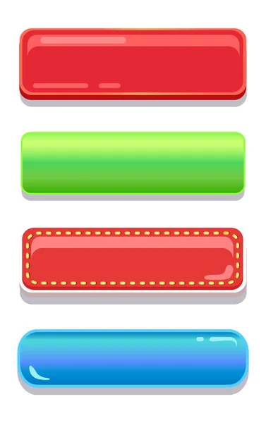 Colorful Editable Navigation Buttons Vector Set — Stock Vector