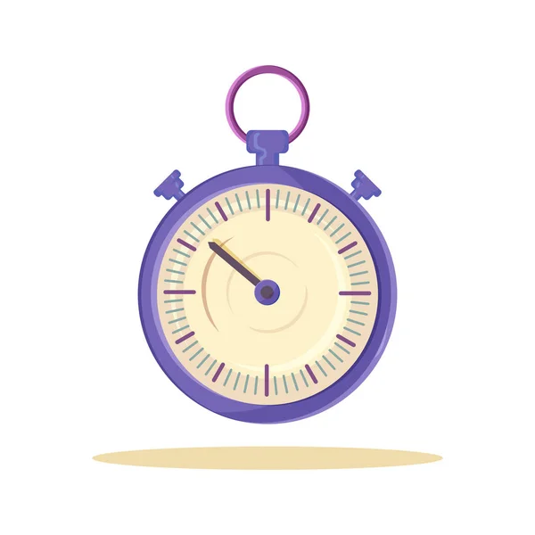 Niedliche Vorlage der lila Uhr Vektor Illustration — Stockvektor