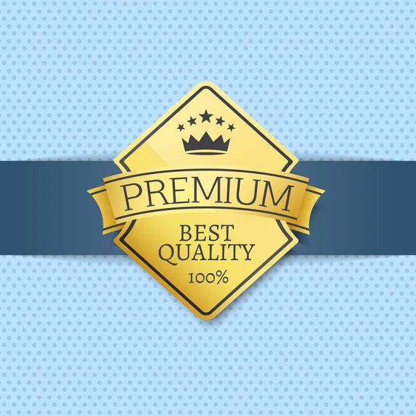 Bestes Premium-Gütesiegel Zertifikat goldenes Label — Stockvektor