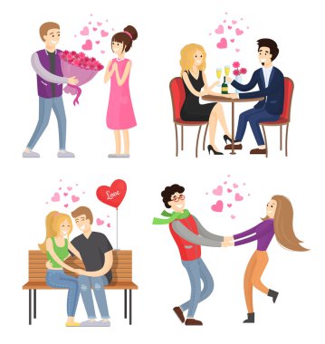 Adam kadına lüks buket çiçek sunulması