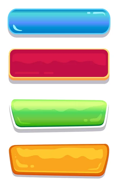 Push-Buttons of Different Colors and Shapes Set — Stock Vector