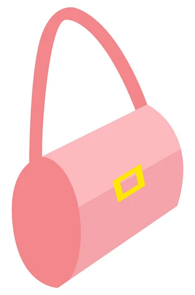 Pink Stylish Handbag of Woman, Female Accessories — 图库矢量图片