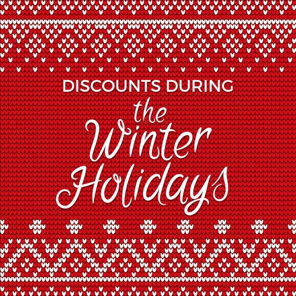 Discounts During Winter Holidays Red Embroidery