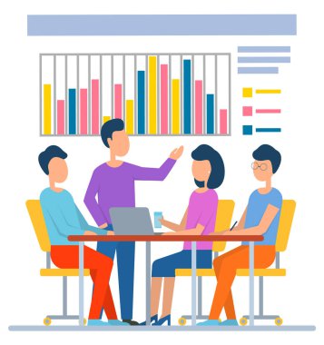 Erkek ve Kadın İşçiler, Grafik Raporu, Bilgisayar Vektörü