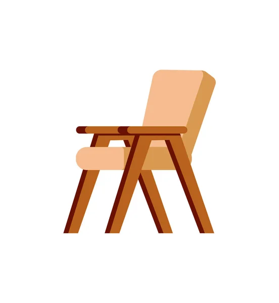 Krzesło Meble drewniane Brązowy Kawałek Wnętrz — Wektor stockowy