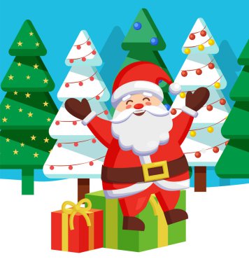 Mutlu Noeller, hediyeli Noel Baba.