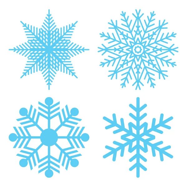 Zimowy symbol płatka śniegu, wektor płatka Bożego Narodzenia — Wektor stockowy
