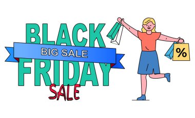 Alım Sancağıyla Kara Cuma Alışverişçisi