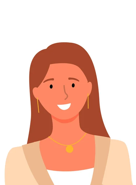 Lachende vrouw, Userpic van Online Consultant Helper — Stockvector