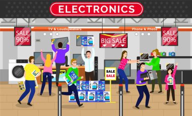 Electronics Store Sale Shopping Shop with Offers clipart