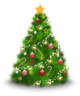 Noel Ağacı, Çam ve Baubles Çelenkleri