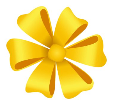 Çiçek Dekoratif Simge Biçiminde Kurdele Yayı