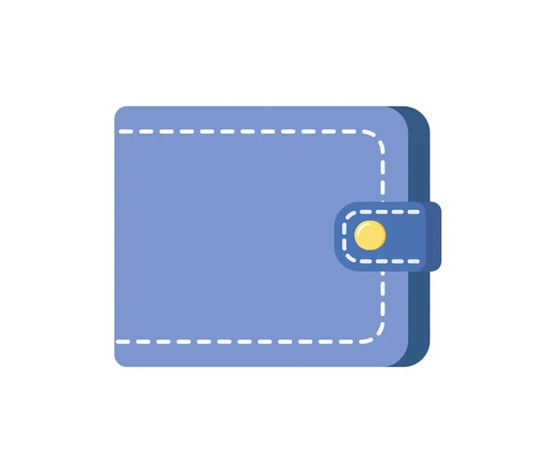 Symbole d'argent isolé pour sac à main bleu masculin ou féminin — Image vectorielle