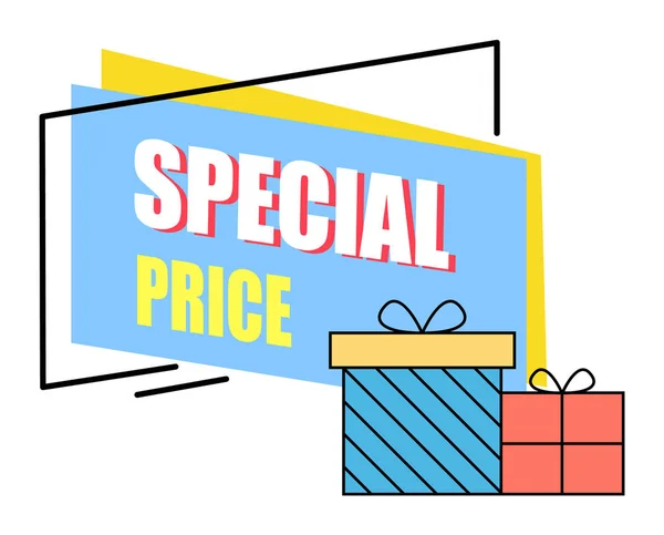 Special Price Banner with Clearance for Clients — Stock Vector