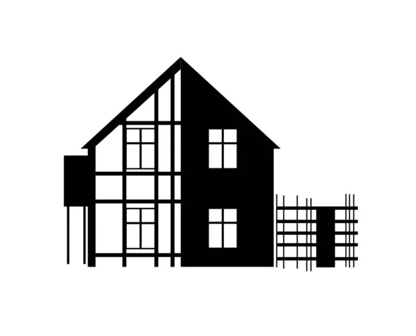 Repair of House, Building Construction Vector — Stock Vector